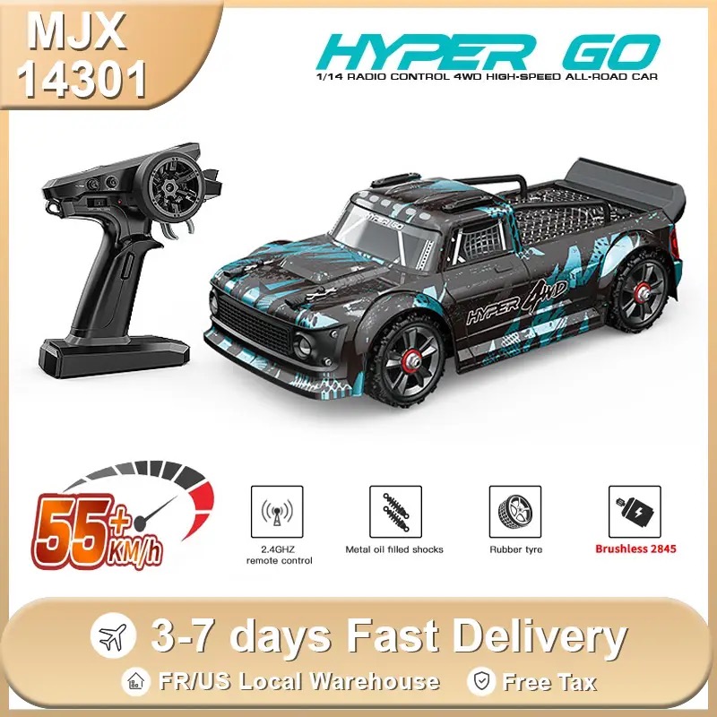 MJX Hyper Go 14301 Brushless RC Car, 1/14 2.4G 4WD Off-Road Racing